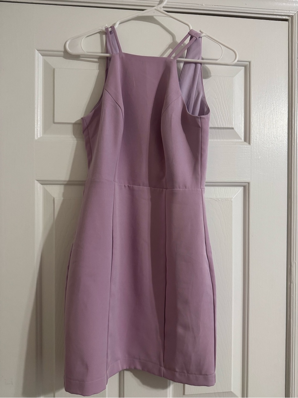Lulu's Lilac Double-Strap Mini Dress
